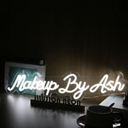 Makeup By Ash White Neon Sign