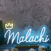 Malachi Blue Neon Sign