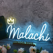 Malachi Blue Neon Sign