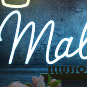 Malachi Blue Neon Sign