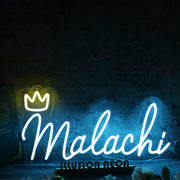 Malachi Blue Neon Sign