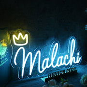 Malachi Blue Neon Sign