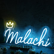 Malachi Blue Neon Sign