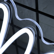 Malesh White Neon Sign