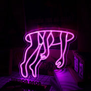 Man Are Sucked In A Hole Pink Neon Sign