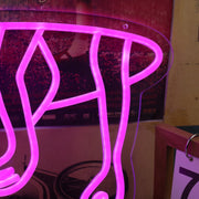 Man Are Sucked In A Hole Pink Neon Sign