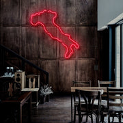 Map Of Italy Neon Sign