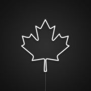 Maple Leaf Canada Day Neon Sign