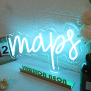 Maps Blue LED Neon Sign