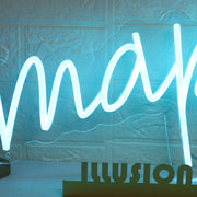 Maps Blue LED Neon Sign