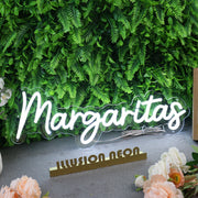 Margaritas White Neon Sign