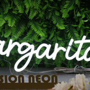 Margaritas White Neon Sign