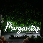 Margaritas White Neon Sign