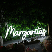 Margaritas White Neon Sign