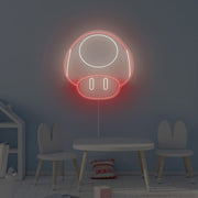 Mario Mushroom Neon Sign