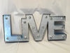 Steel Marquee Letter LIVE High-End Custom Zinc Metal Marquee Light Marquee Sign