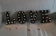 Steel Marquee Letter Love Black High-End Custom Zinc Metal Marquee Light Marquee Sign