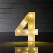 Steel Marquee Letter Number 4 High-End Custom Zinc Metal Marquee Light Marquee Sign