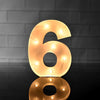 Steel Marquee Letter Number 6 High-End Custom Zinc Metal Marquee Light Marquee Sign