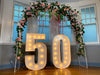 Steel Marquee Letter Number 50 Birthday High-End Custom Zinc Metal Marquee Light Marquee Sign