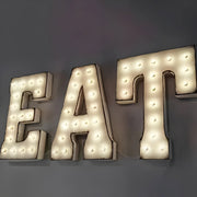 Steel Marquee Letter Eat High-End Custom Zinc Metal Marquee Light Marquee Sign