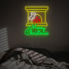 Marry Christmas With Sock And Fireplace LED Neon Sign