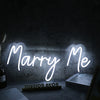 Marry Me White Custom Neon Sign