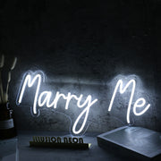 Marry Me White Custom Neon Sign