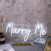 Marry Me White Custom Neon Sign