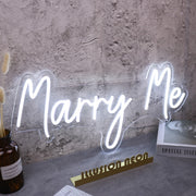 Marry Me White Custom Neon Sign