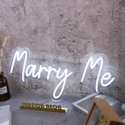 Marry Me White Custom Neon Sign