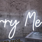 Marry Me White Custom Neon Sign