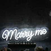 Marry Me White LED Neon Sign