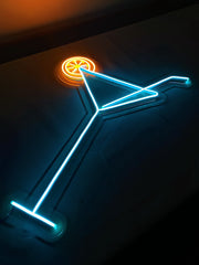 Martini With Lemon Neon Sign