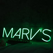 Marv s Green Neon Sign