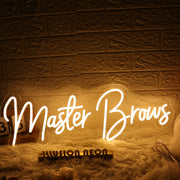 Master Brows Yellow Neon Sign