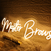 Master Brows Yellow Neon Sign