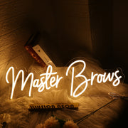 Master Brows Yellow Neon Sign