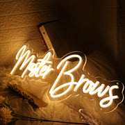 Master Brows Yellow Neon Sign