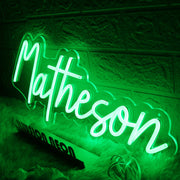 Matheson Green Neon Sign