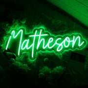 Matheson Green Neon Sign