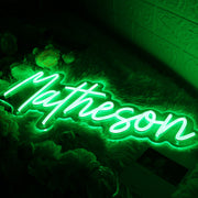 Matheson Green Neon Sign