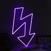 Meandering Arrow Pink Neon Sign