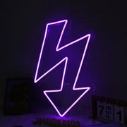 Meandering Arrow Pink Neon Sign