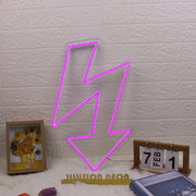 Meandering Arrow Pink Neon Sign