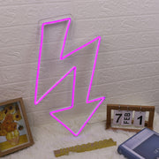 Meandering Arrow Pink Neon Sign