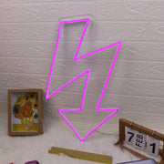 Meandering Arrow Pink Neon Sign