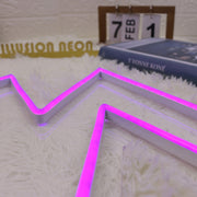 Meandering Arrow Pink Neon Sign