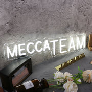 Mecca Team White Neon Sign