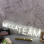 Mecca Team White Neon Sign